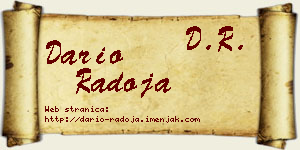 Dario Radoja vizit kartica